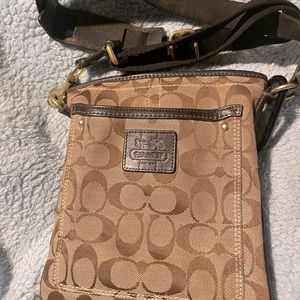 Brown Classic Coach crossbody bag